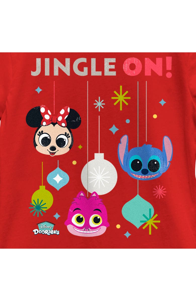 Disney Doorables Girl's Disney Doorables Jingle On  Graphic T-Shirt, Alternate, color, Red