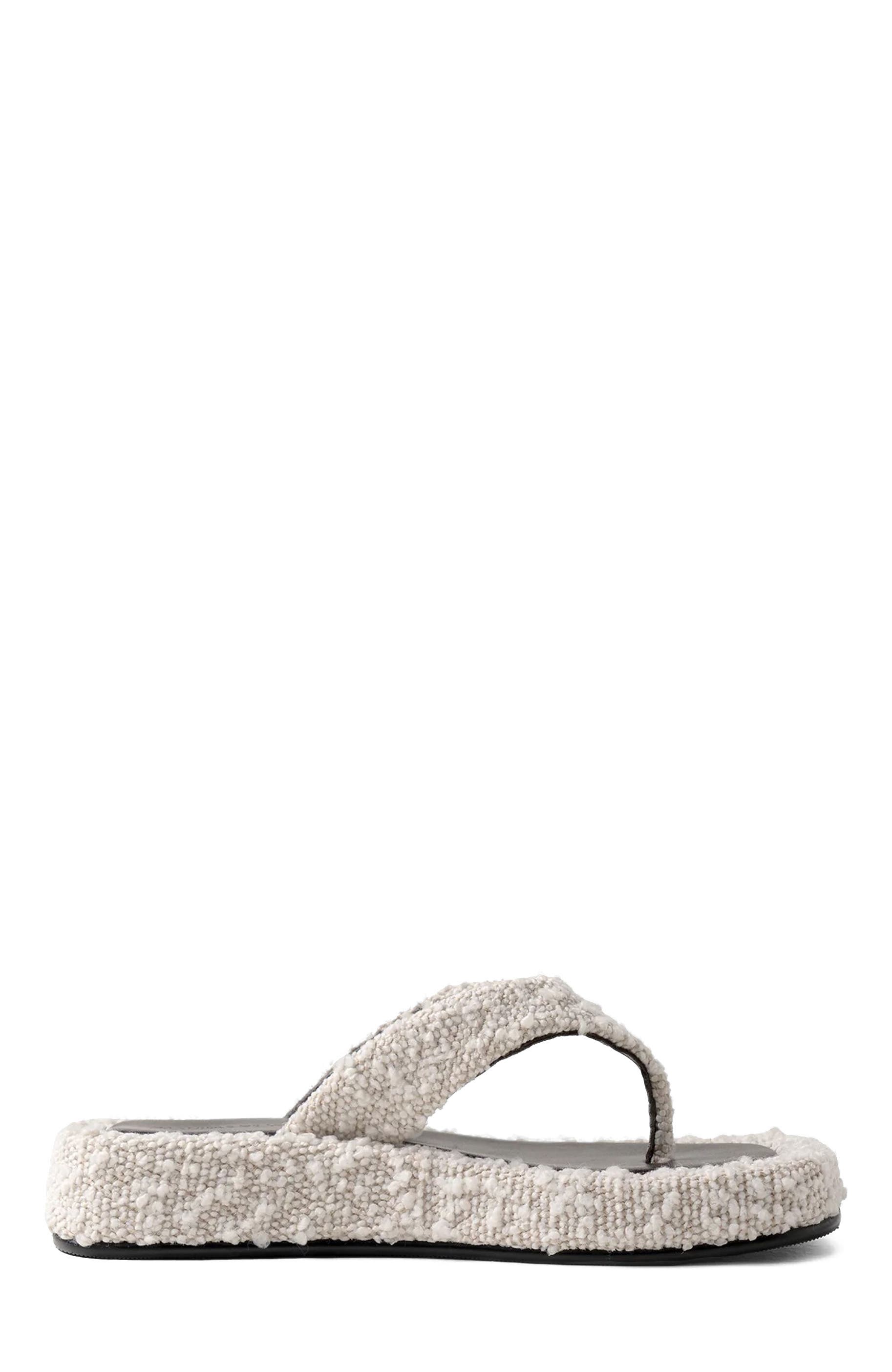 Rosalie Boucle Flatform Sandals, Alternate, color, Off White/Brown