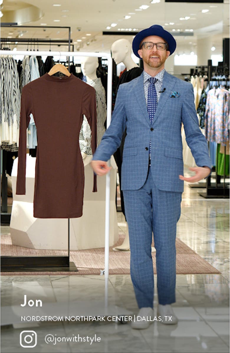 Long Sleeve Rib Sweater Dress, sales video thumbnail