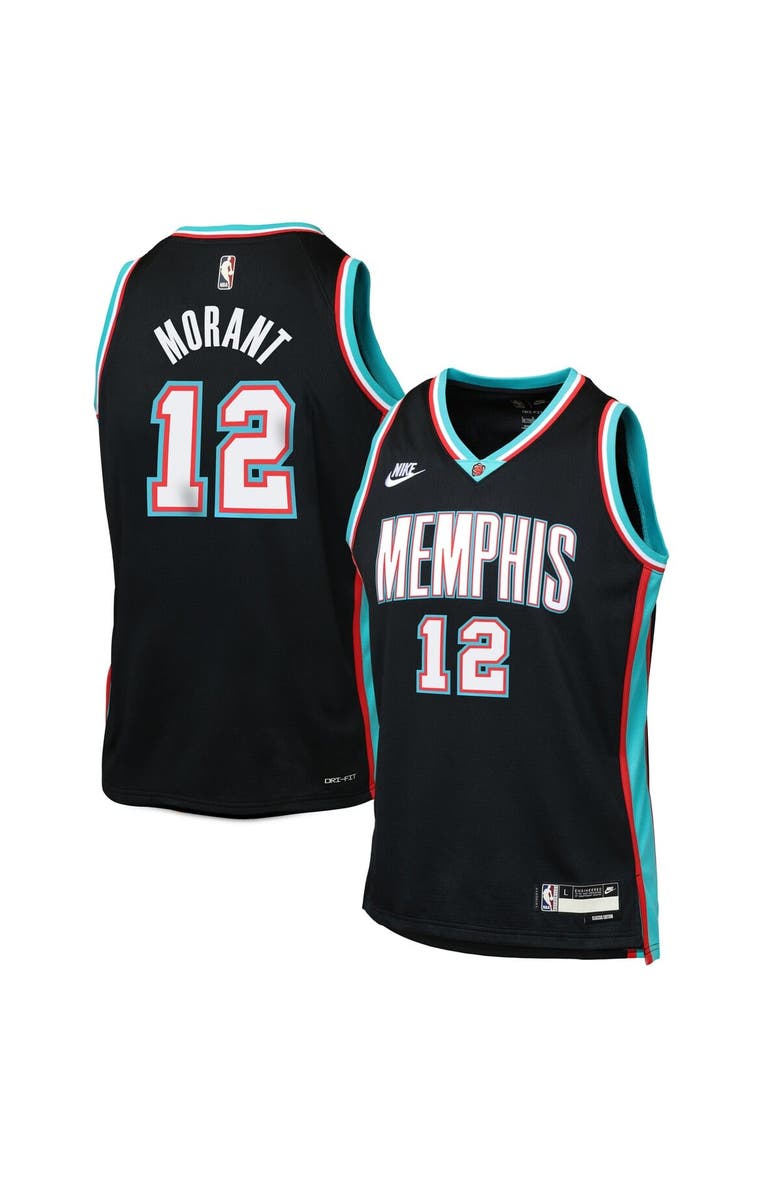 Nike Youth Nike Ja Morant Black Memphis Grizzlies Swingman Jersey - Classic Edition, Main, color, Black