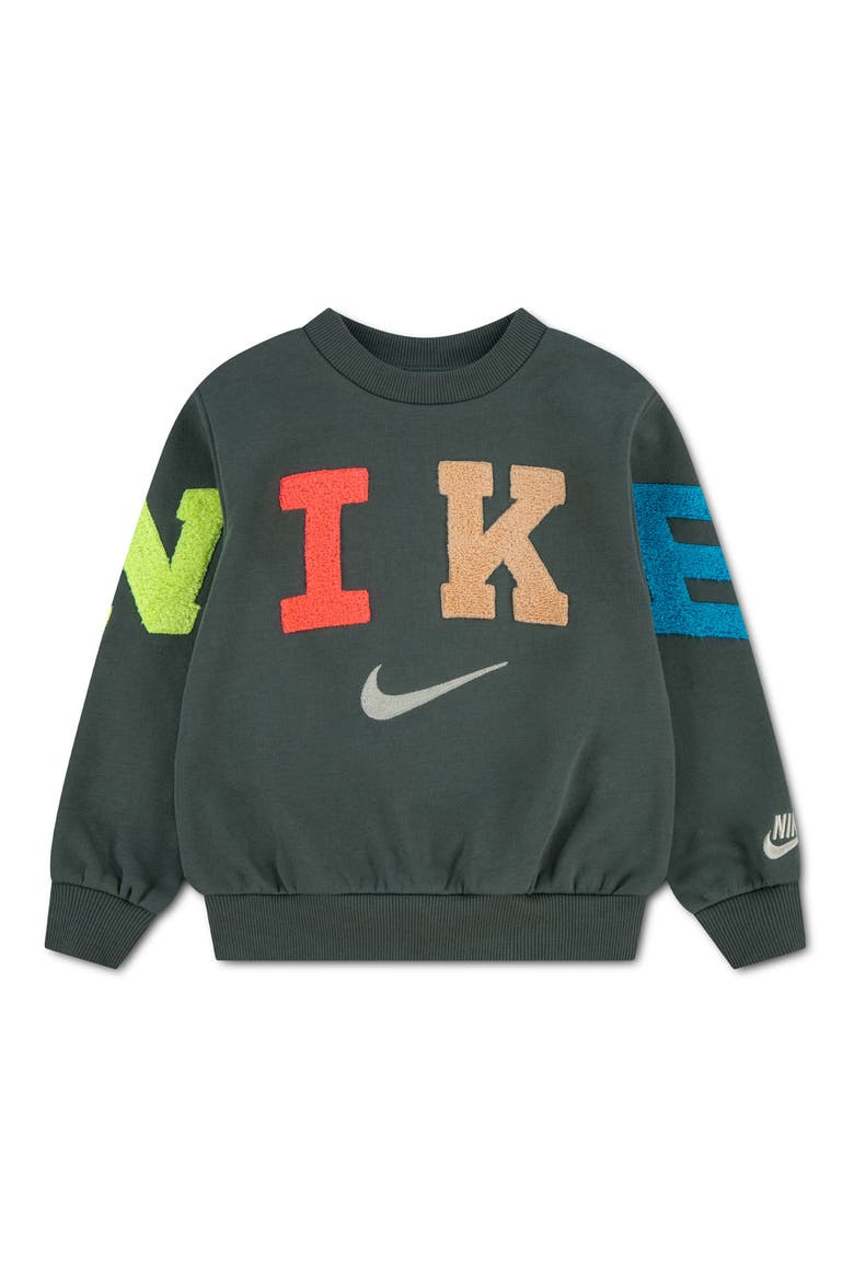 Kids' Club Chenille Fleece Sweatshirt, Main, color, CAMO GREEN
