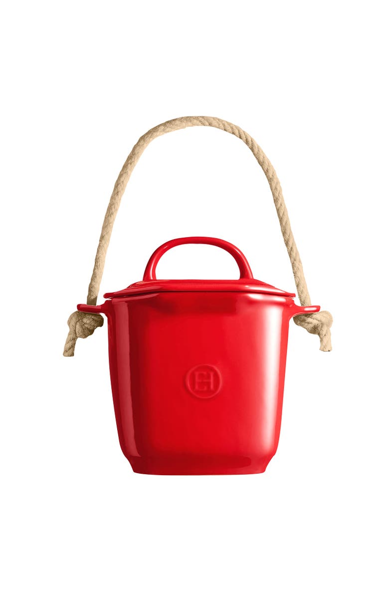 Emile Henry Compost Bin, Alternate, color, Burgundy