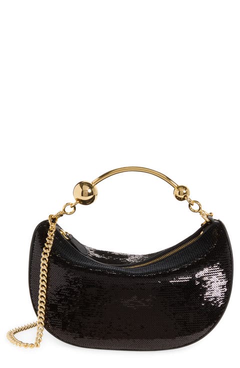 Crescent Mini Sequin Shoulder Bag