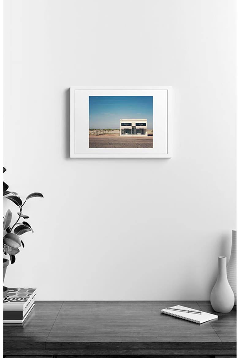 Irony in West Texas Framed Art Print, Alternate, color, BLUE