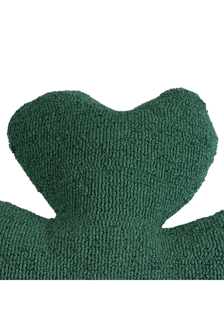 Clover Shaped St. Patrick's Day Hooked Accent Throw Pillow 18" x 20", Alternate, color, Green