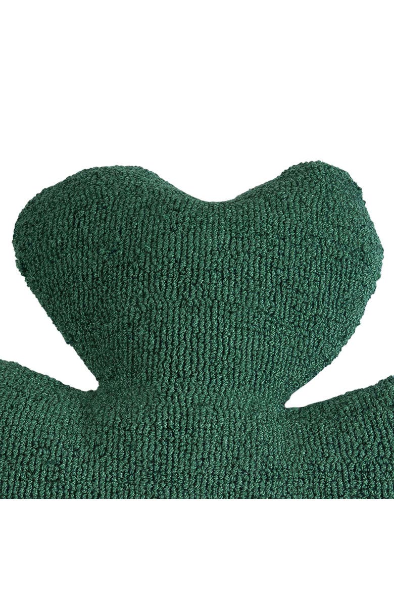 C&F Home Clover Shaped St. Patrick's Hooked Reversible Shaped Throw Pillow, 18" x 20", Alternate, color, Green