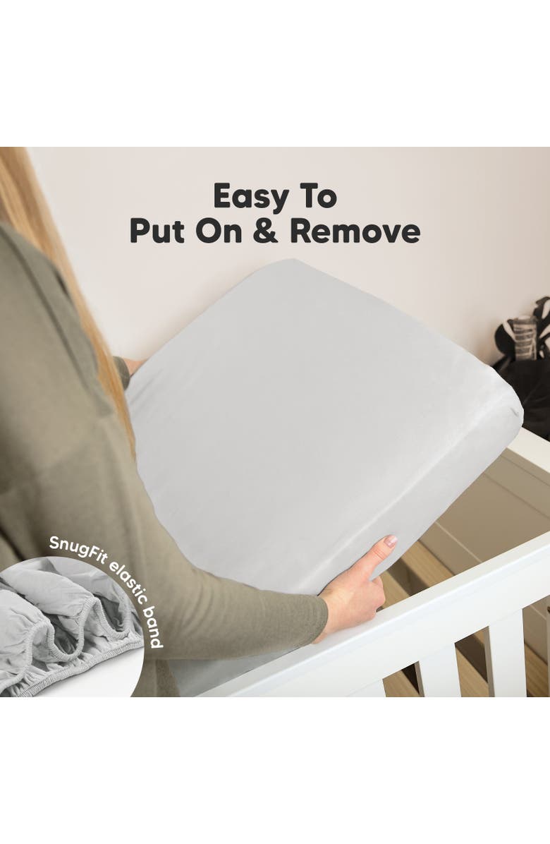 KeaBabies Soothe Fitted Crib Sheet, Alternate, color, French Gray