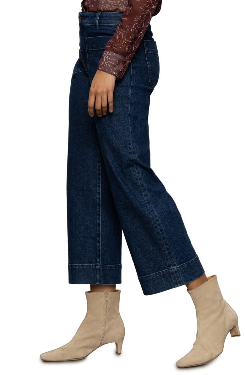 Sanctuary The Marine Patch Pocket Crop Wide Leg Jeans, Alternate, color, Aspen