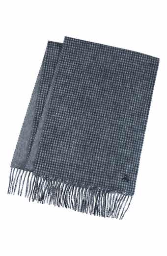 Brooks Brothers Houndstooth Wool & Cashmere Blend Fringe Scarf