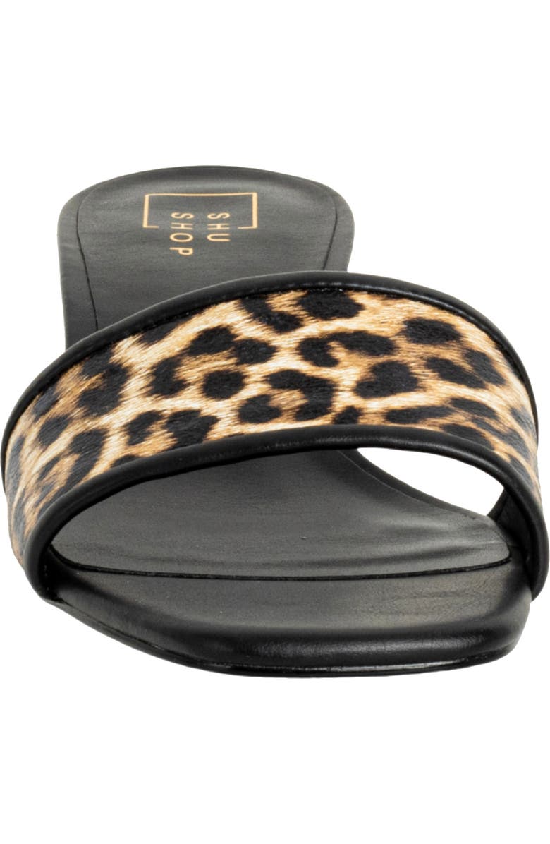 SHUSHOP Finley Slide Sandal, Alternate, color, Leopard Print