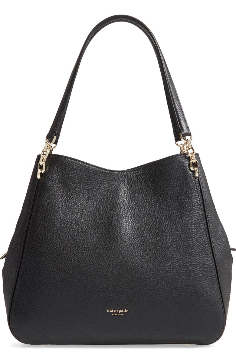 Kate Spade New York large hailey leather shoulder bag, Main, color,