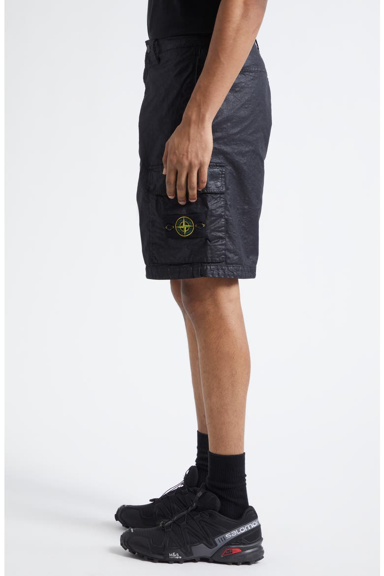 Nylon Cargo Shorts, Alternate, color, BLACK
