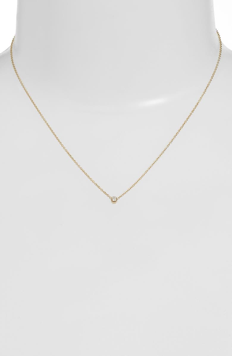 Zoë Chicco Diamond Bezel Pendant Necklace, Alternate, color,