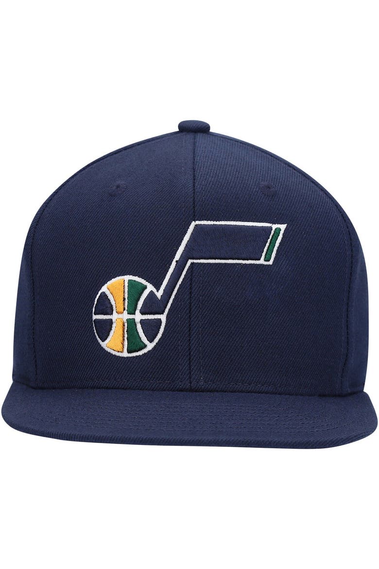 Men's Mitchell & Ness Navy Utah Jazz Ground Snapback Hat, Alternate, color, Navy