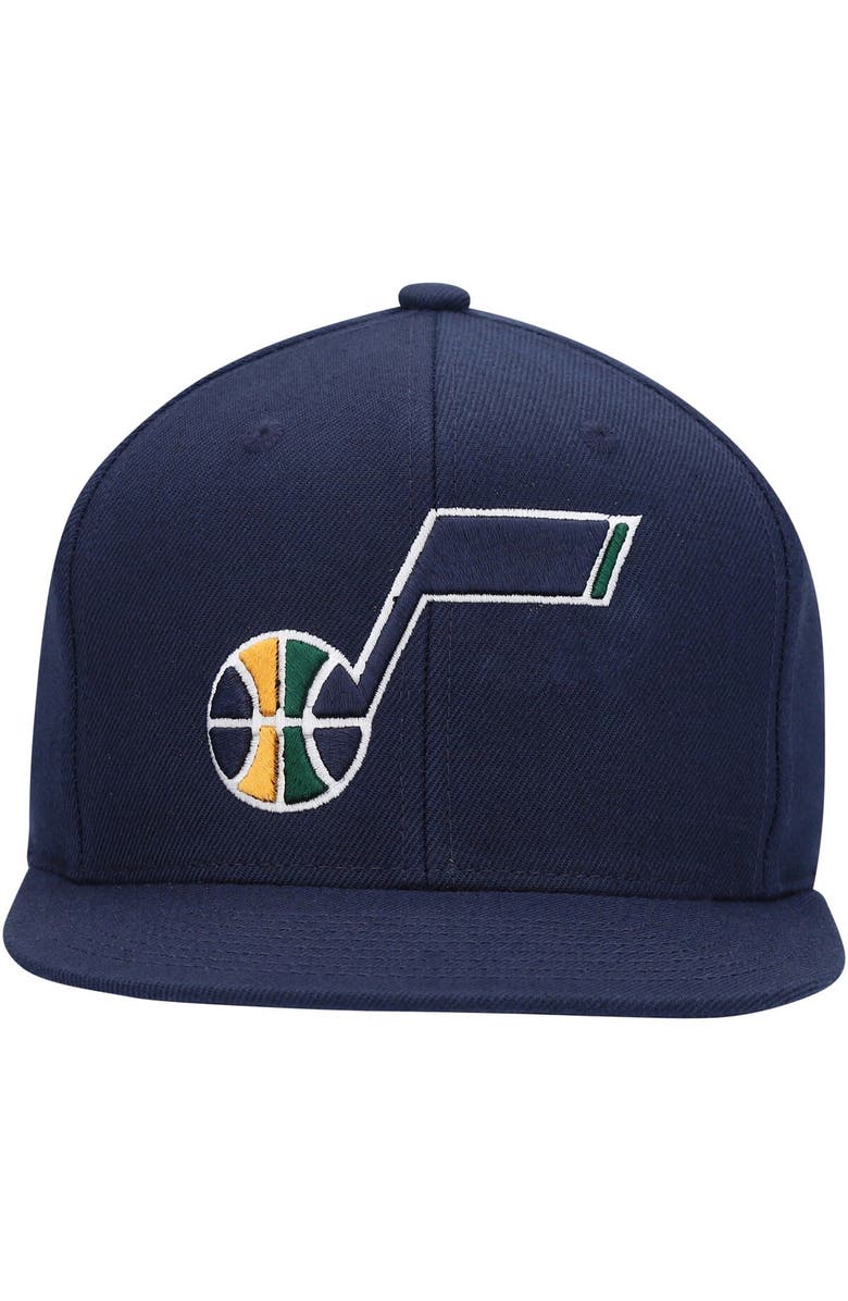 Mitchell & Ness Men's Mitchell & Ness Navy Utah Jazz Ground Snapback Hat, Alternate, color, 