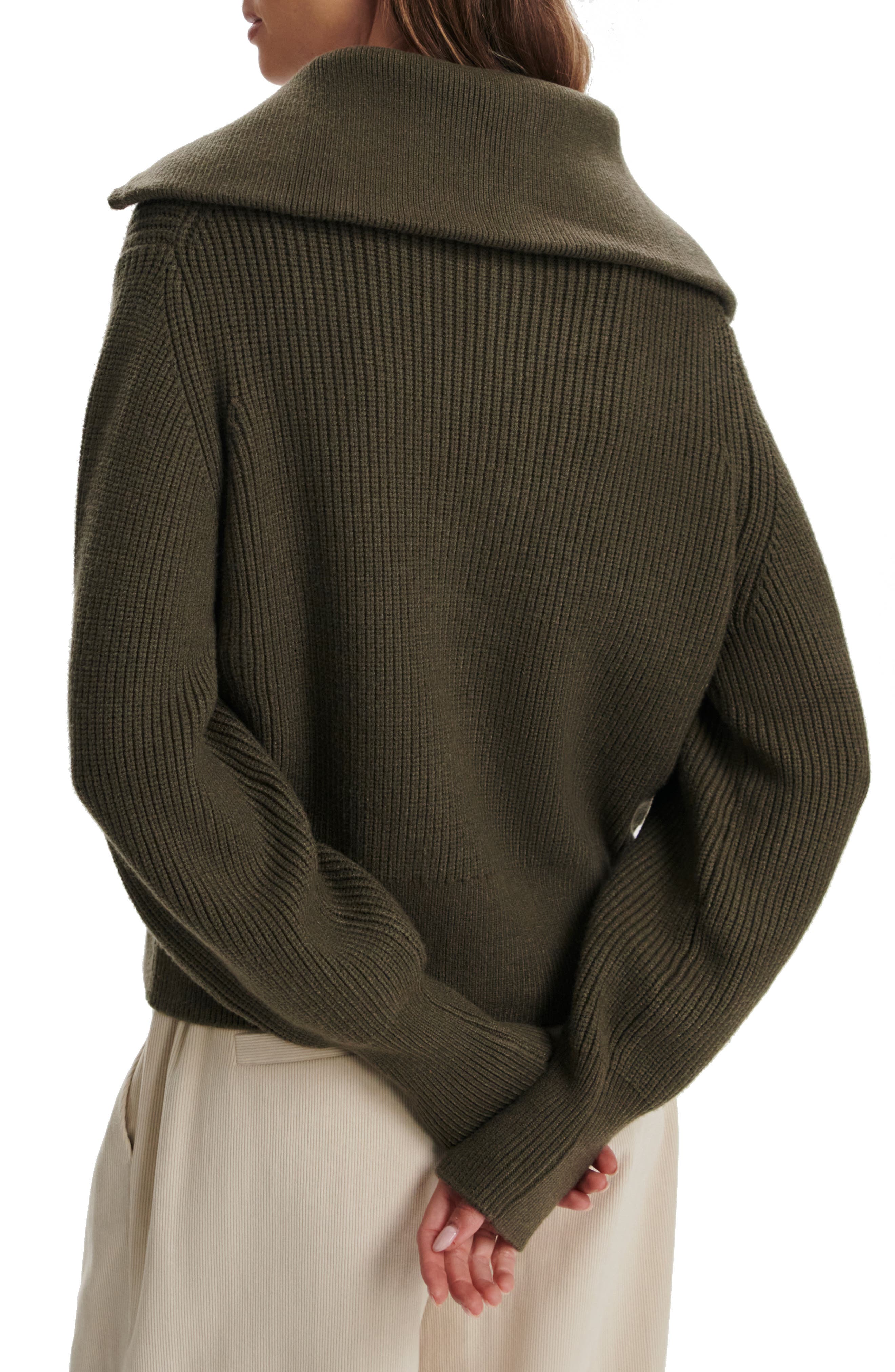 Maura Rib Half Zip Sweater - image 2