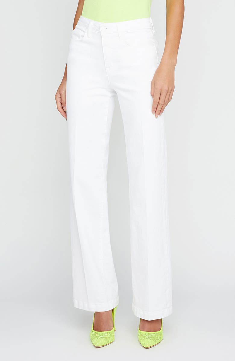 L'AGENCE Scottie High Waist Wide Leg Jeans, Main, color, Blanc