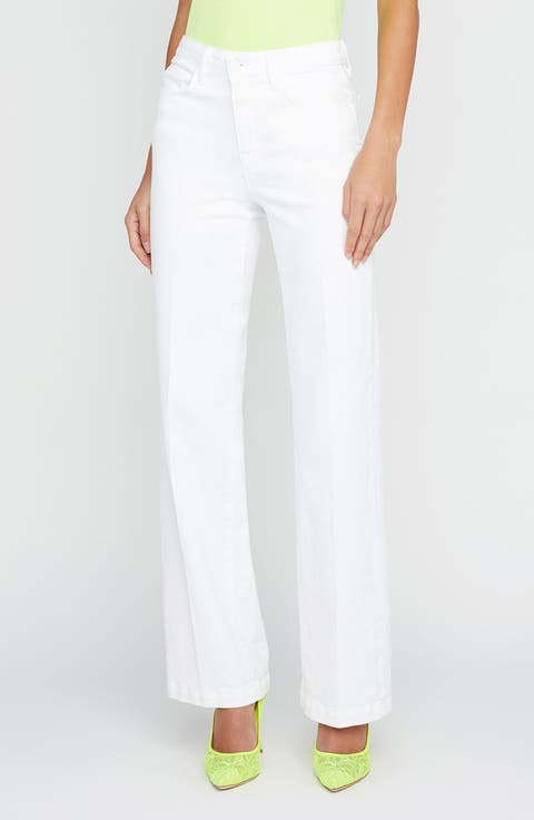 Scottie High Waist Wide Leg Jeans (Blanc)
