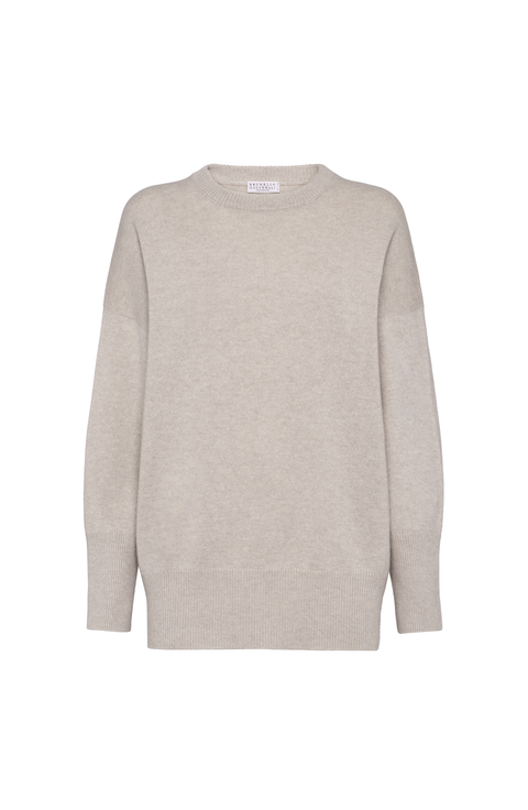 Cashmere sweater with monili