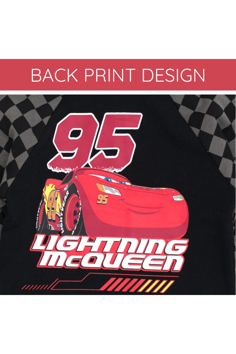 Cars Lightning Mcqueen Fleece Zip-up Hoodie (toddler, Little Kid & Big Kid), Alternate, color, McQueen Black