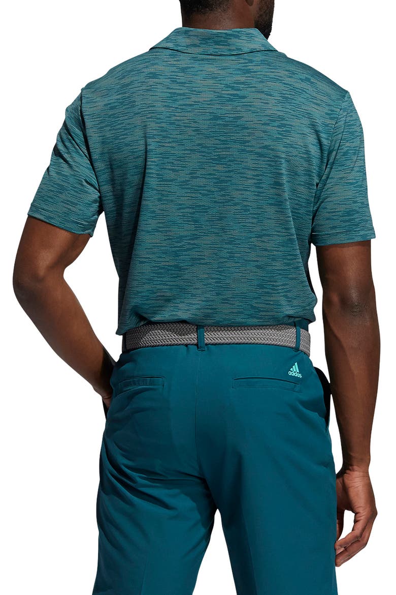 Mesh Broken Stripe Performance Polo, Alternate, color, WILD TEAL/ ACID MINT