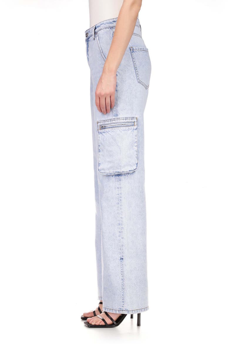 The Cargo High Waist Relaxed Fit Jeans, Alternate, color, HLGR