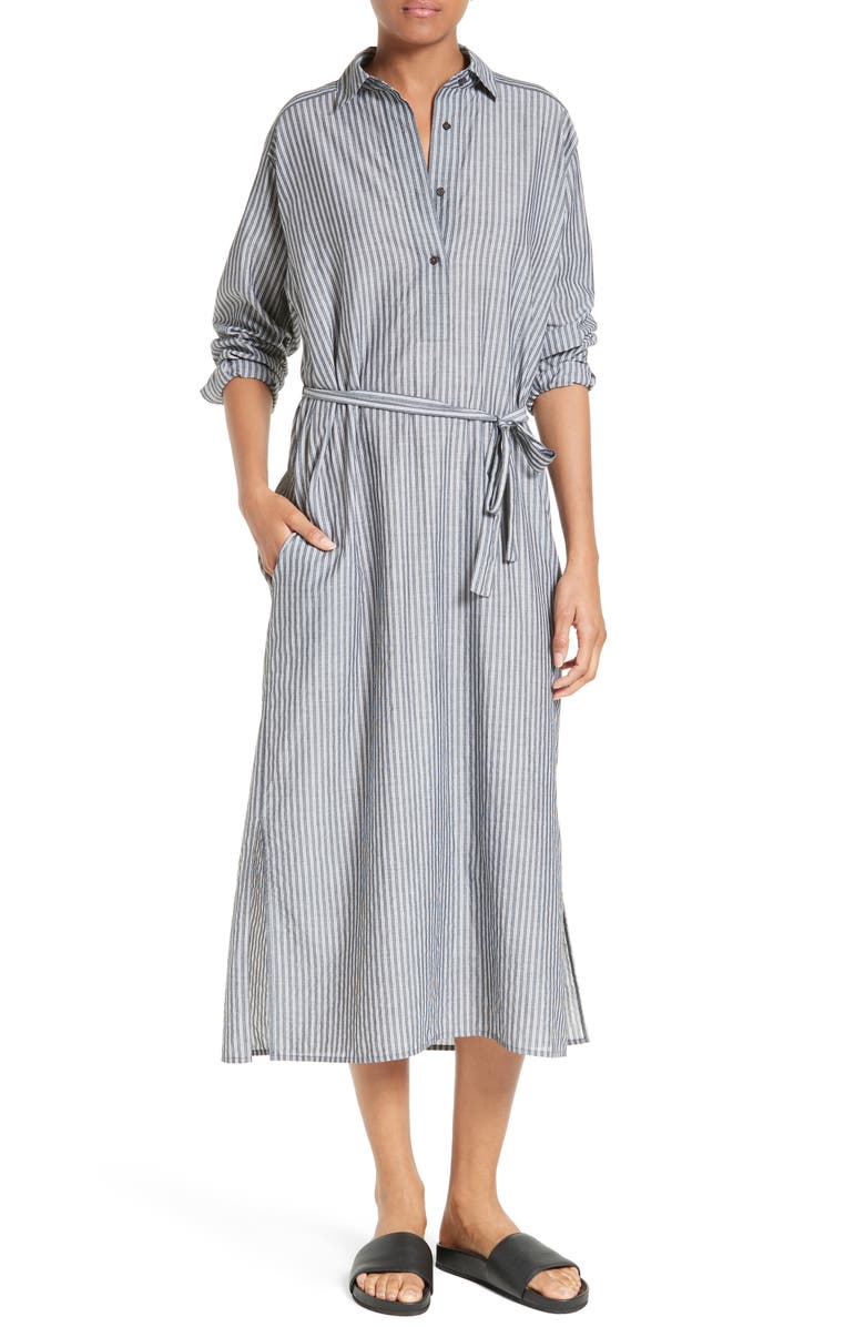 Vince Stripe Shirtdress, Main, color, 