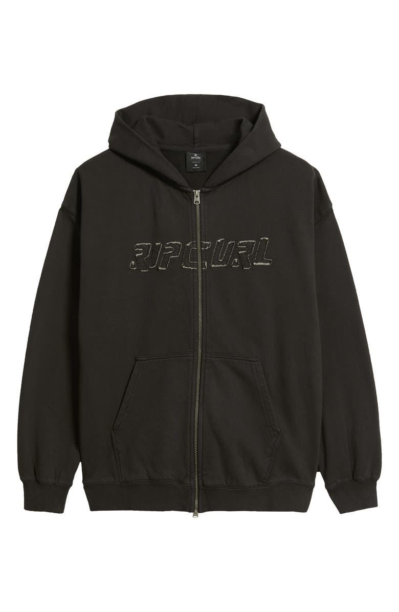 Rip Curl Liquid Trips Zip Hoodie, Main, color, Washed Black