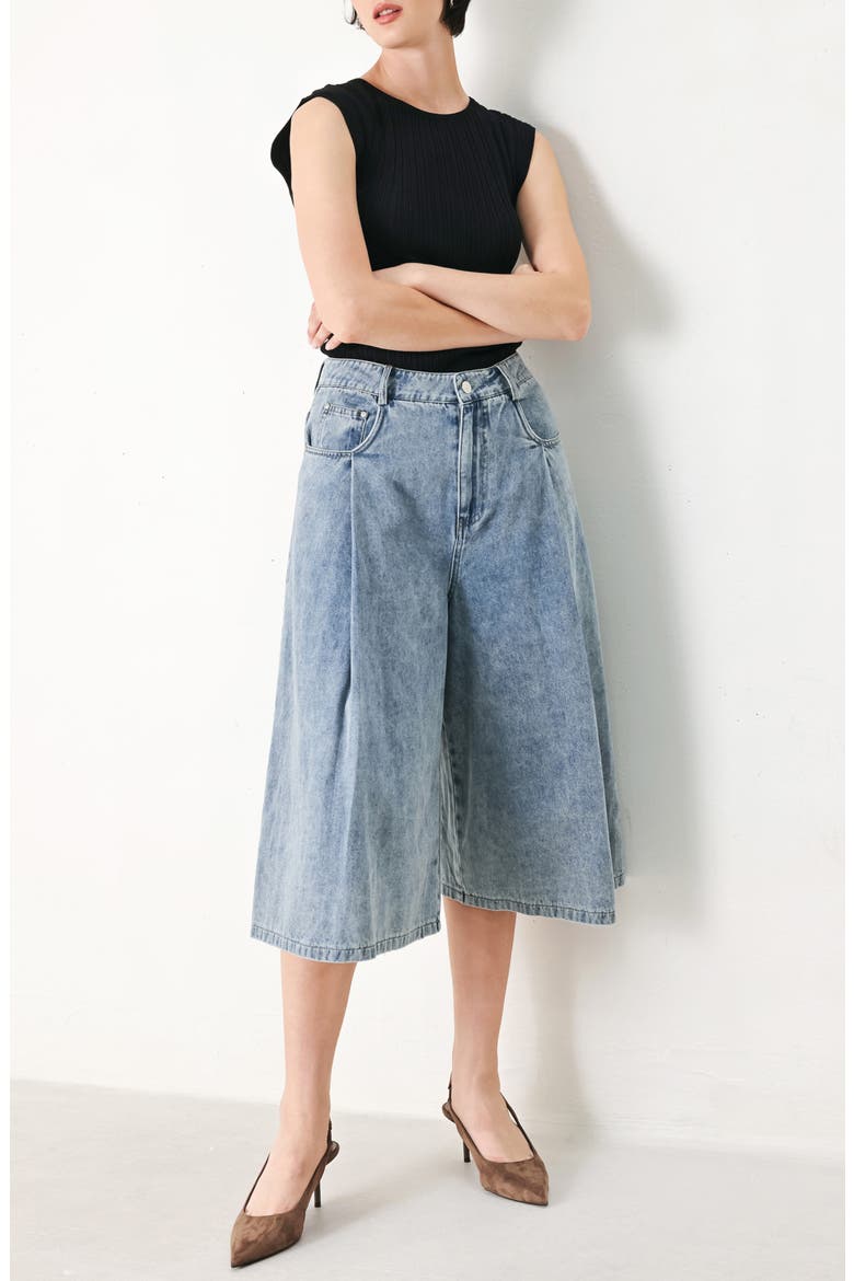 Culotte Pant, Alternate, color, LIGHT DENIM