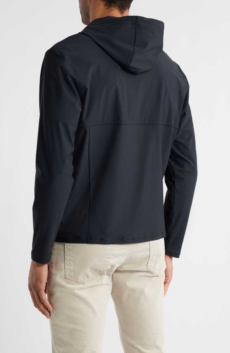 johnnie-O Marshal Stretch Nylon Hooded Jacket, Alternate, color, Black