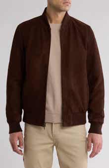 Slate & Stone Suede Padded Bomber Jacket