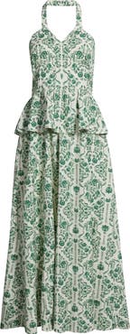 Chelsea28 Peplum Halter Dress