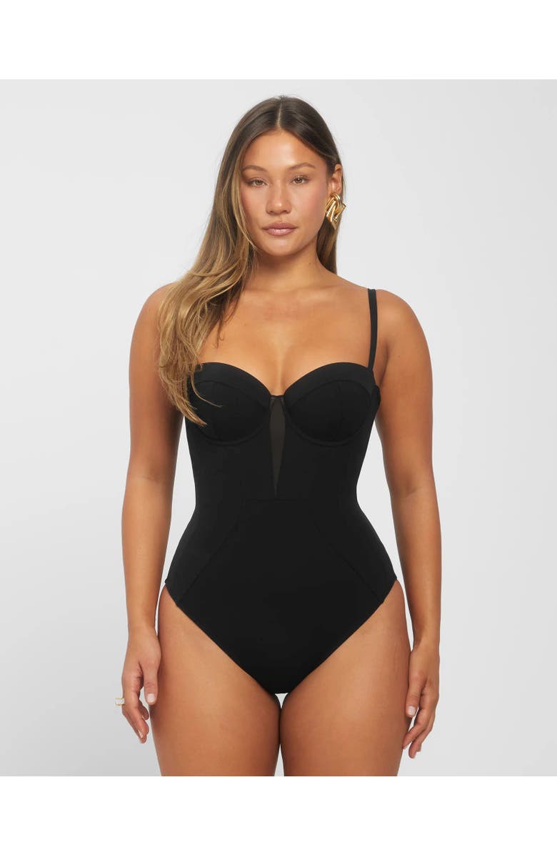 TA3 Mega Sculpting Push-Up One-Piece Swimsuit, Alternate, color, Black