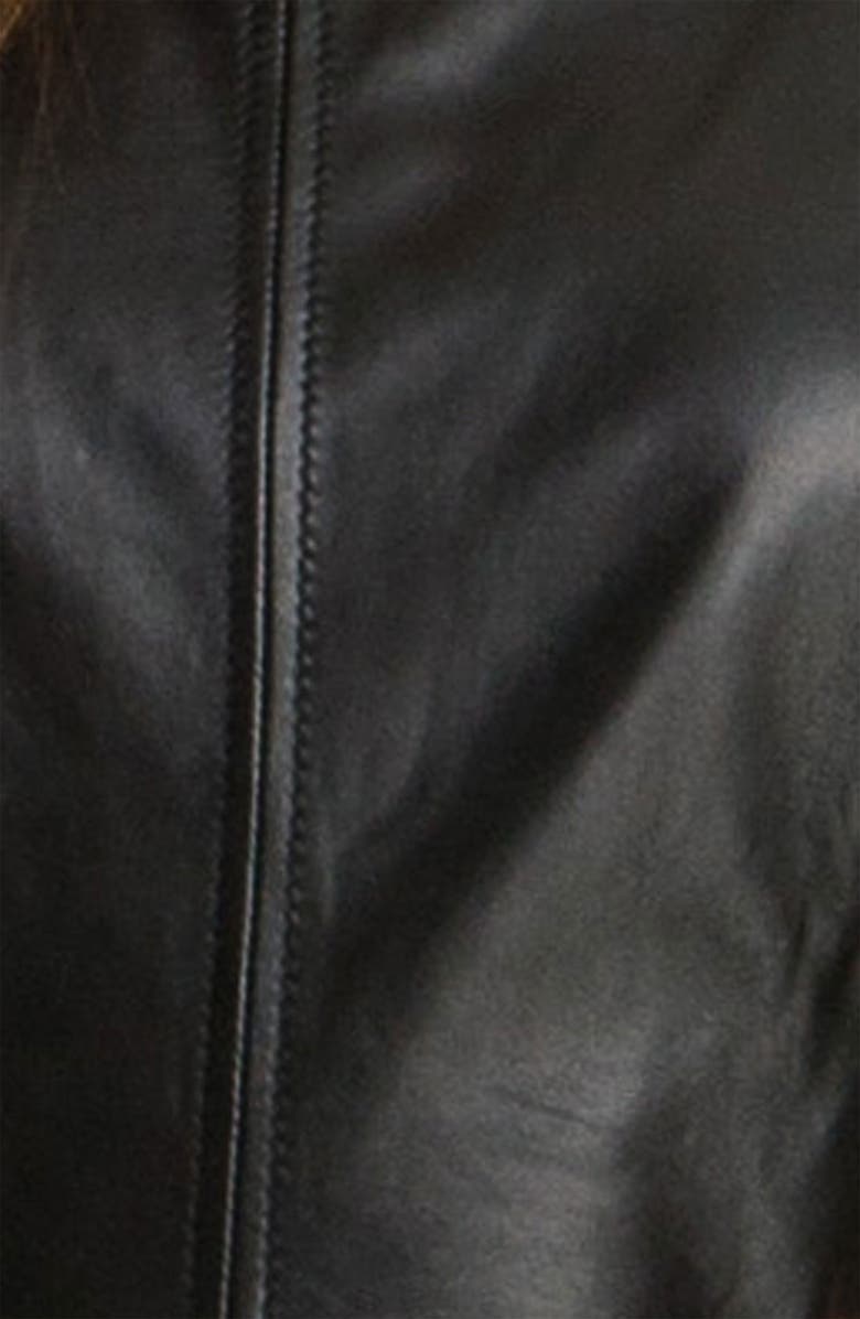 Halogen<sup>®</sup> Leather Front Peplum Top, Alternate, color, 