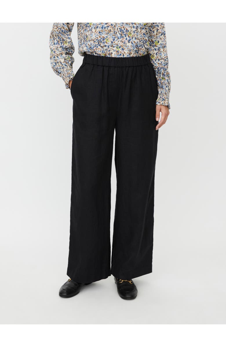 Masai Copenhagen MaParino Linen Wide Leg Pants, Main, color, Black