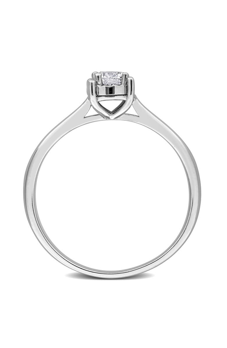 Created Forever Sterling Silver Lab Grown Diamond Solitaire Ring, Alternate, color, Silver