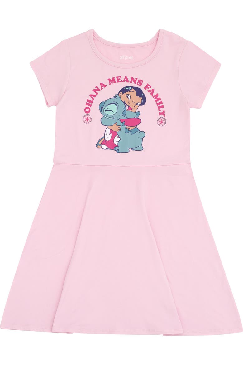 Lilo & Stitch 2-Pack Skater Dresses, Alternate, color, Lilo Stitch Pink Grey