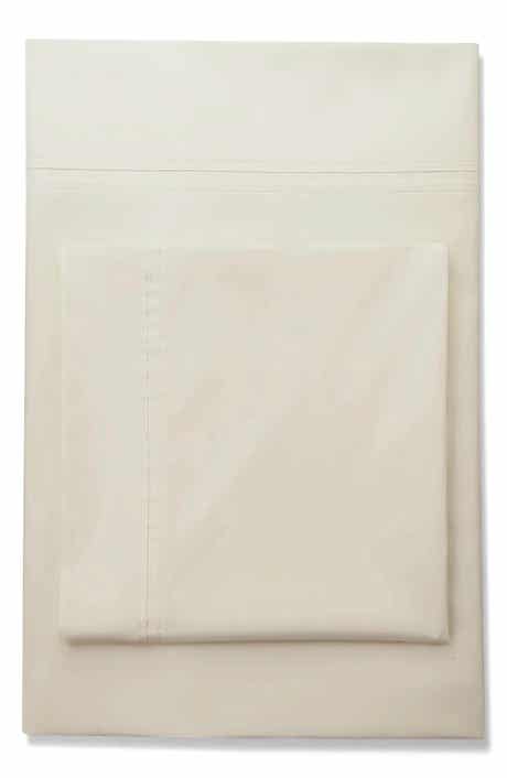 AZORES HOME 350 Thread Count Cotton Percale Sheet Set