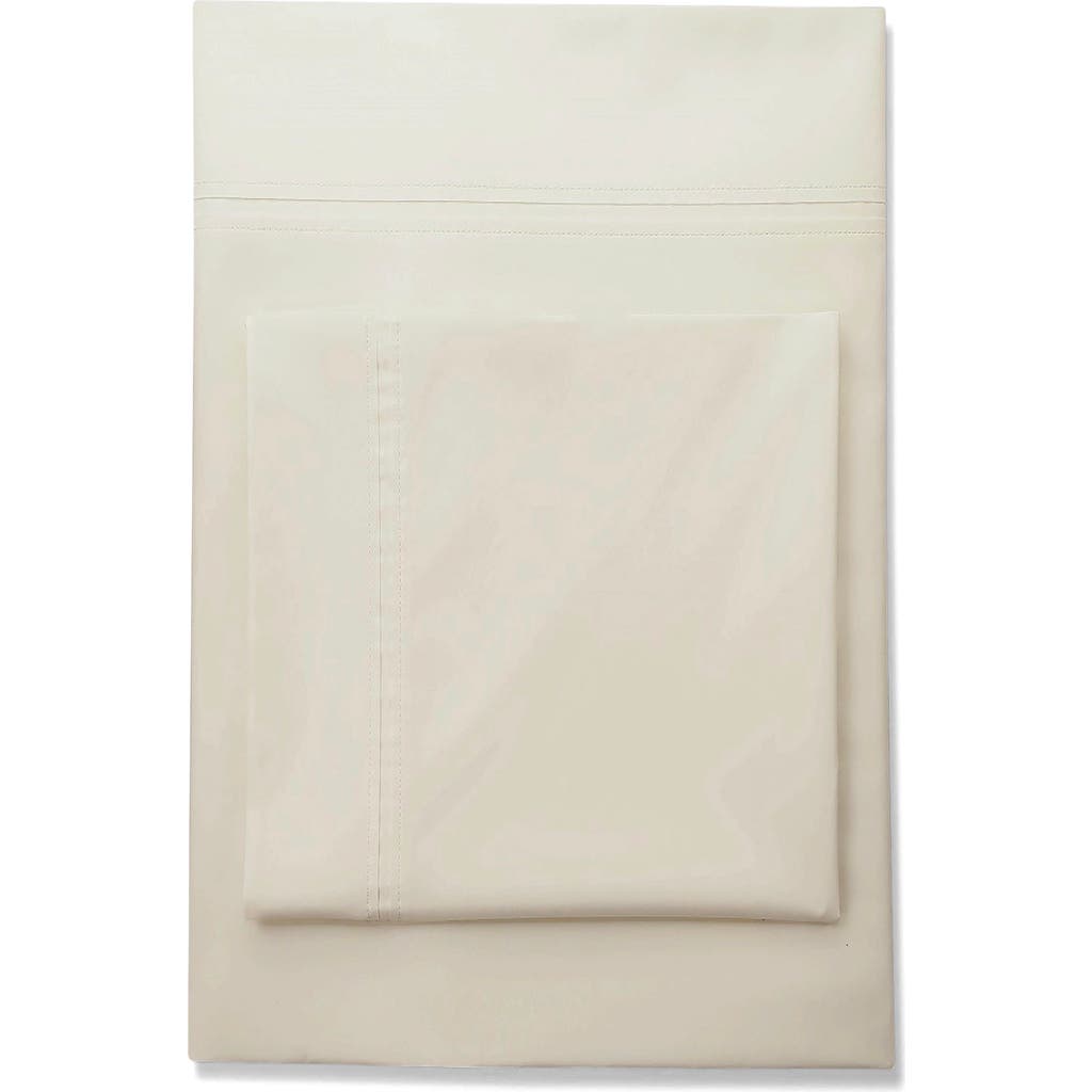 Azores Home 350 Thread Count Cotton Percale Sheet Set In White