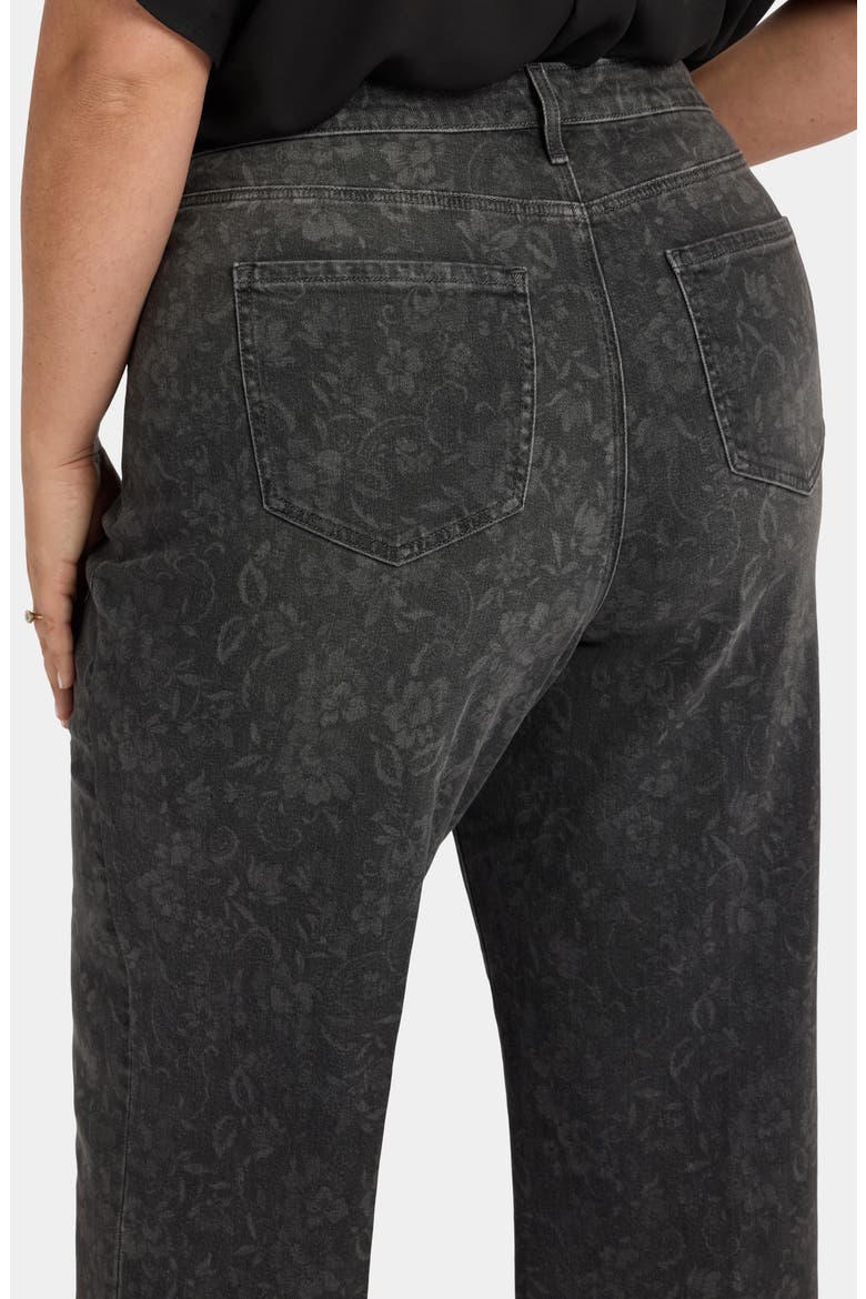 Teresa Floral Exposed Button Wide Leg Jeans, Alternate, color, GREY PROVINCE