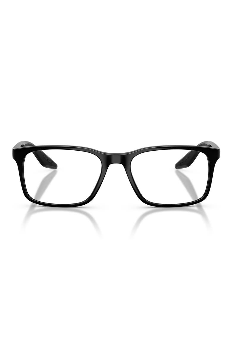 54mm Pillow Optical Glasses, Main, color, BLACK