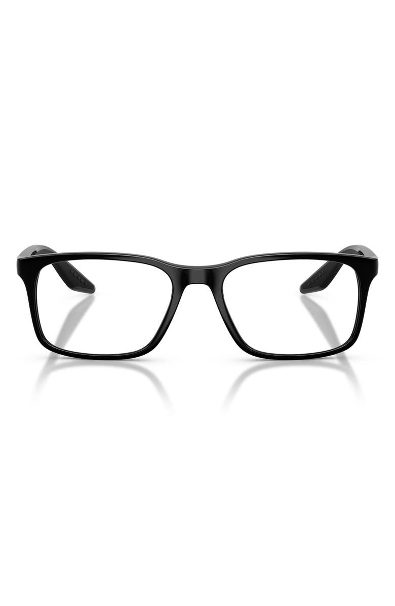 Prada Linea Rossa 54mm Pillow Optical Glasses, Main, color, Black