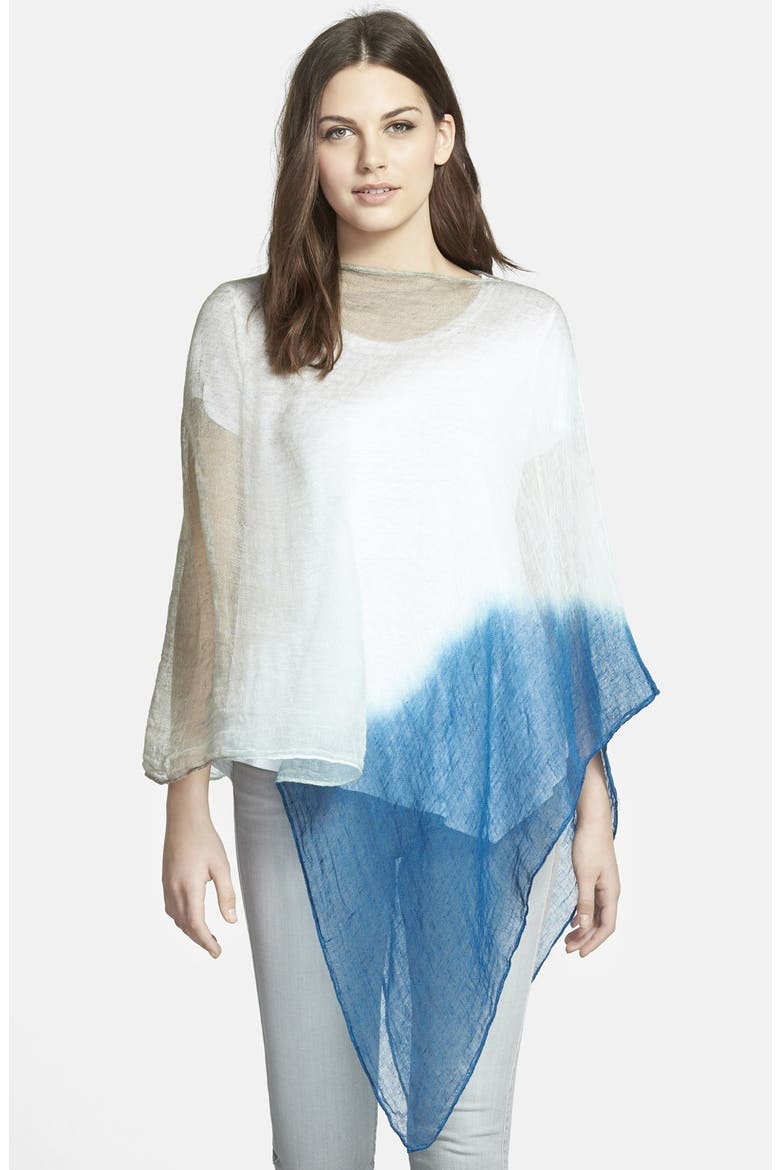 Hand Dyed Linen Scarf, Alternate, color, JEWEL