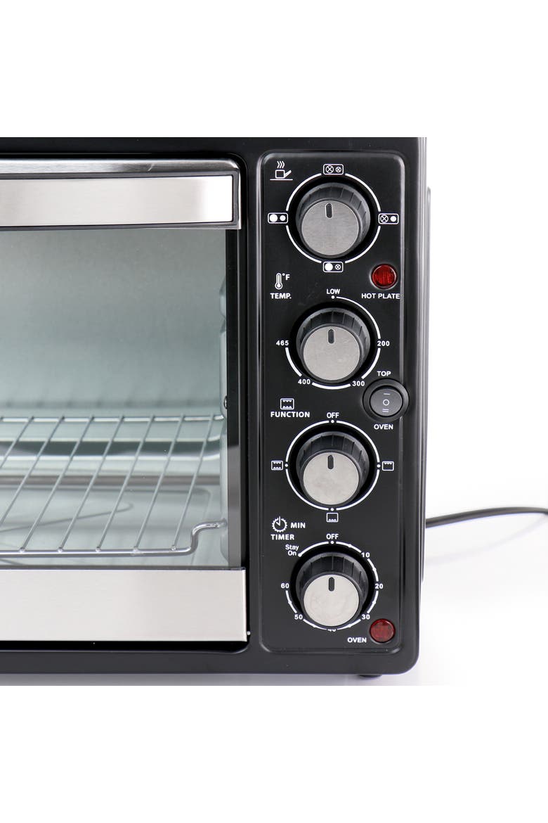 Toaster Oven and Broiler with Dual Burners, Alternate, color, Black