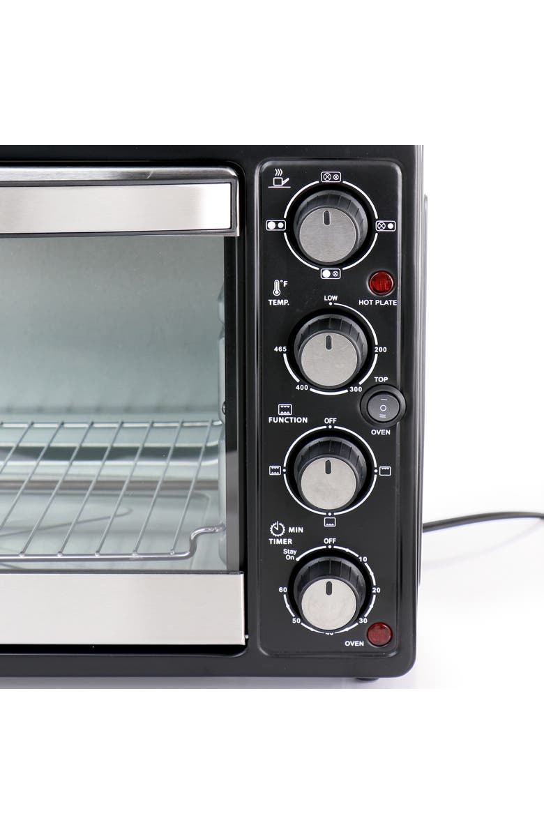 Better Chef Chef Central Toaster Oven and Broiler with Dual Solid Element Burners, Alternate, color, Black