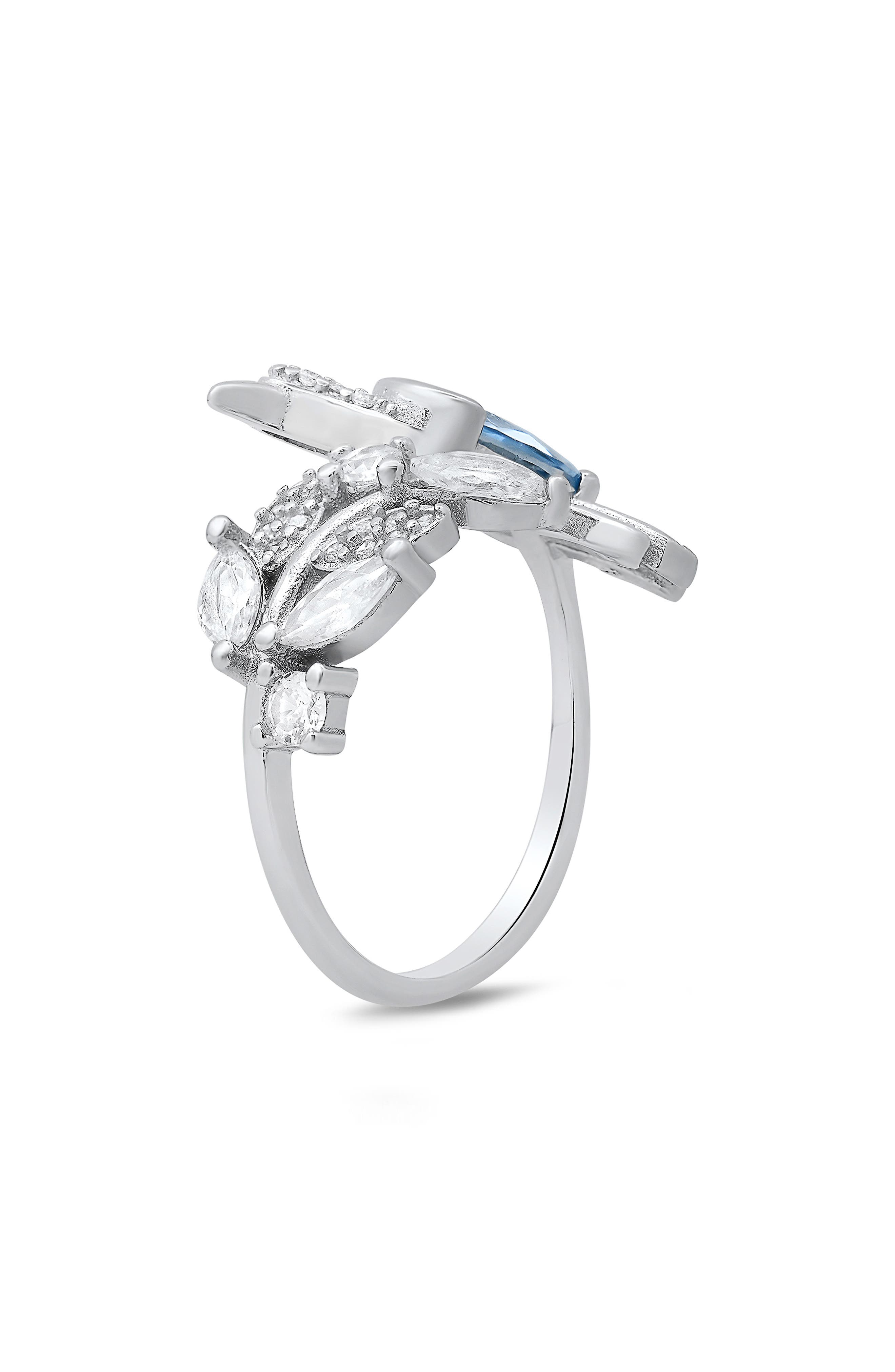 Queen Jewels Sterling Silver Cubic Zirconia Hummingbird Ring (Women ...