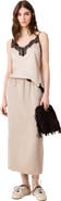 maje Satin pencil skirt