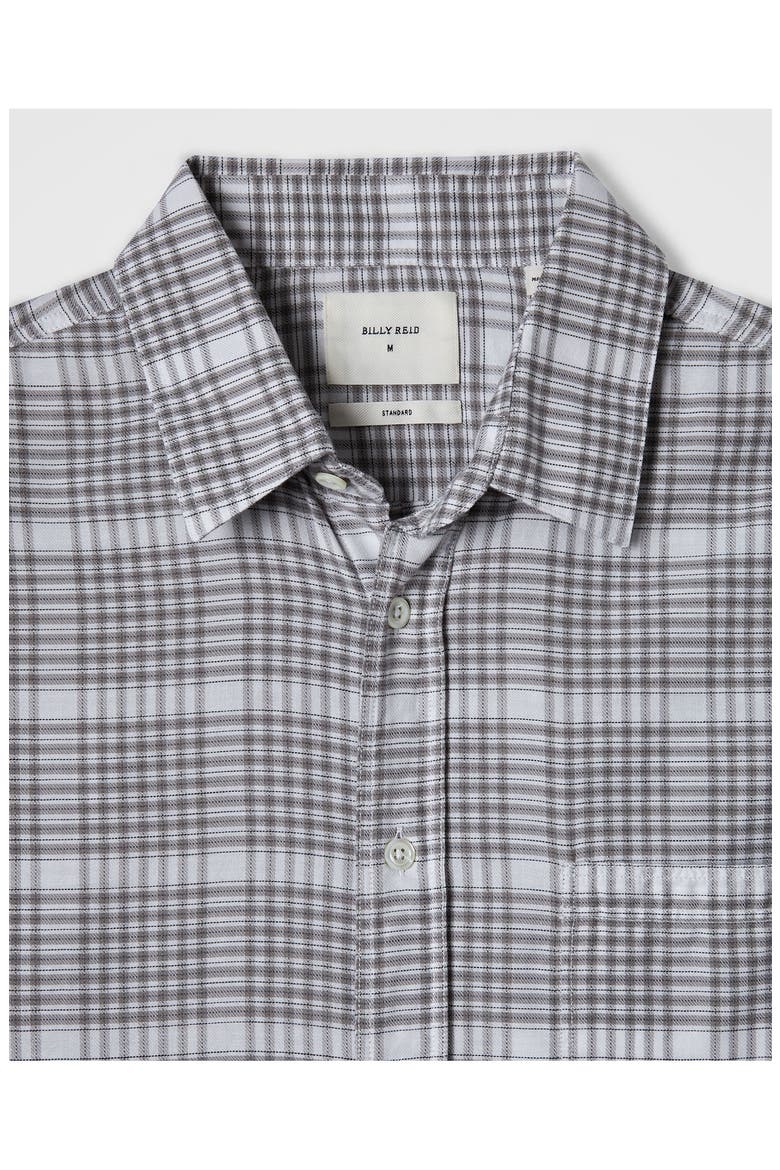 Tuscumbia Plaid Button-Up Shirt, Alternate, color, WHITE/ GREY