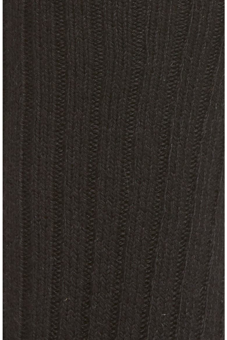 Rib Knit Boot Socks, Alternate, color, BLACK