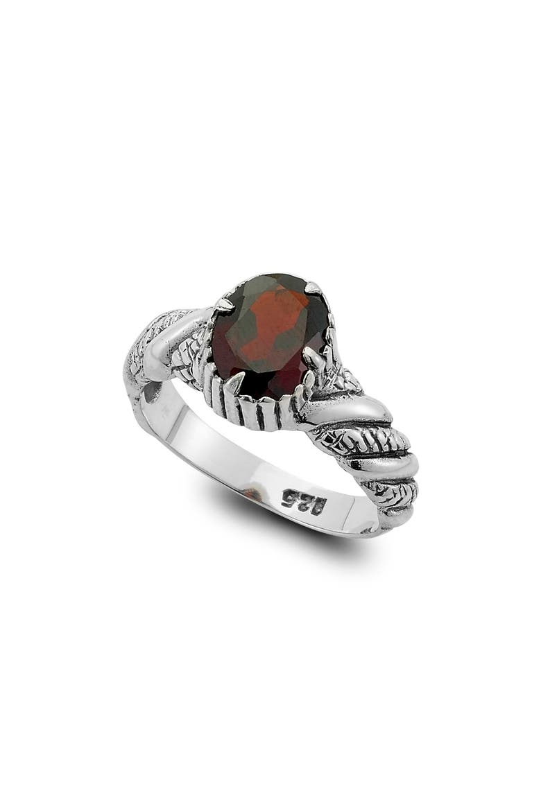Garnet Ring, Main, color, SILVER/ RED